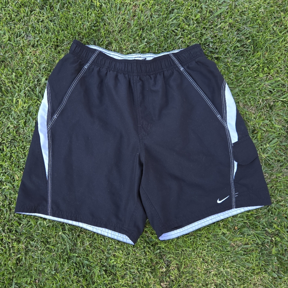 Nike Black and White Sports Shorts Size M